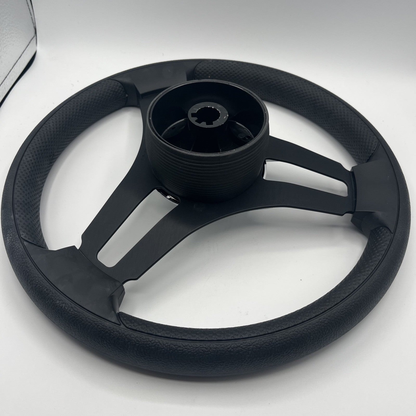 Gussi Italia Marine Steering Wheel Black Brush Metal Spokes | Legend