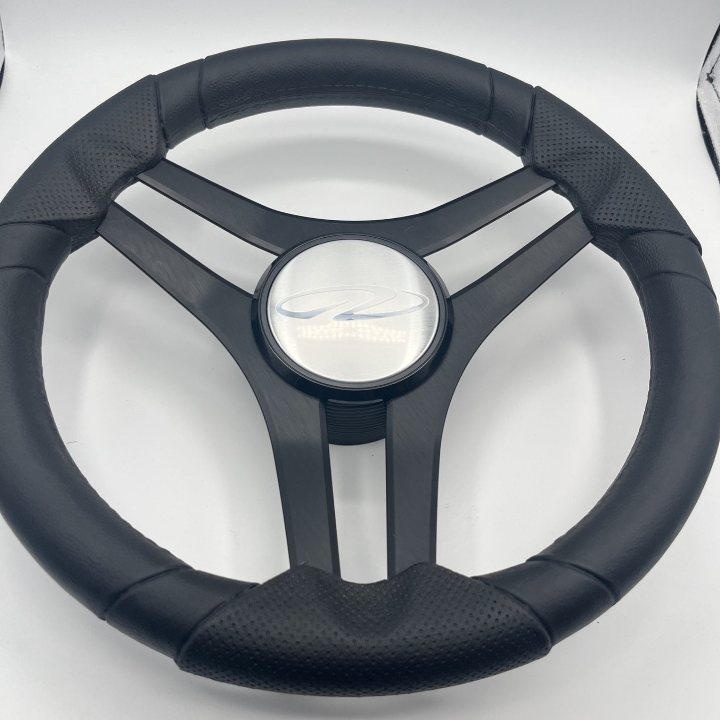 Molinara Marine Steering Wheel Black Brushed Alum Spokes | Regal