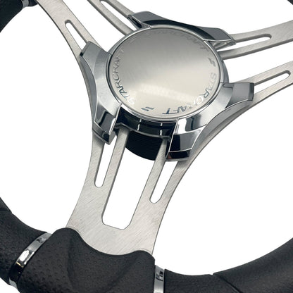 Verona Boat Steering Wheel Gray Brushed Aluminum Spokes | Starcraft Boats