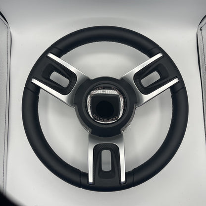 Gussi Italia Black Model 702 Steering Wheel | Trifecta Boats