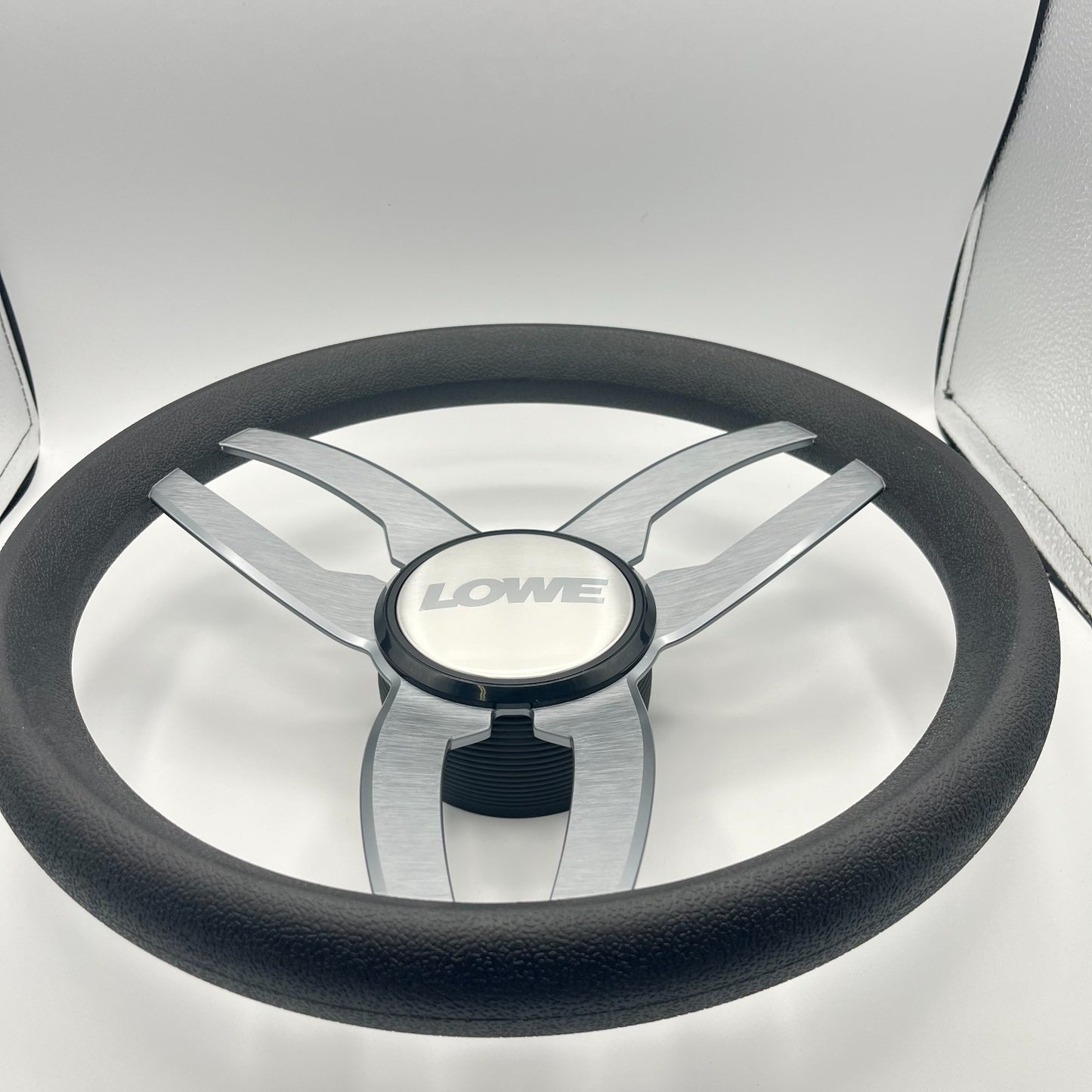 Cabrio Boat Steering Wheel Gray Brushed Alum Spoke | Lowe Boat