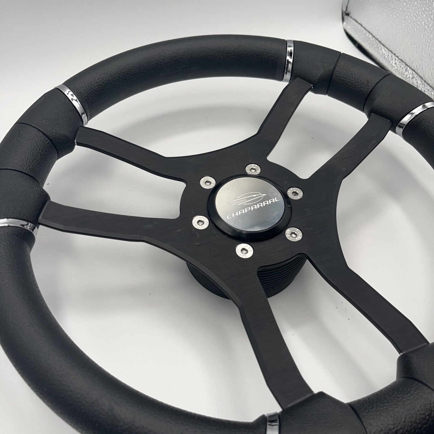 Malera Boat Steering Wheel Black Aluminum Spokes | Chaparral Boats