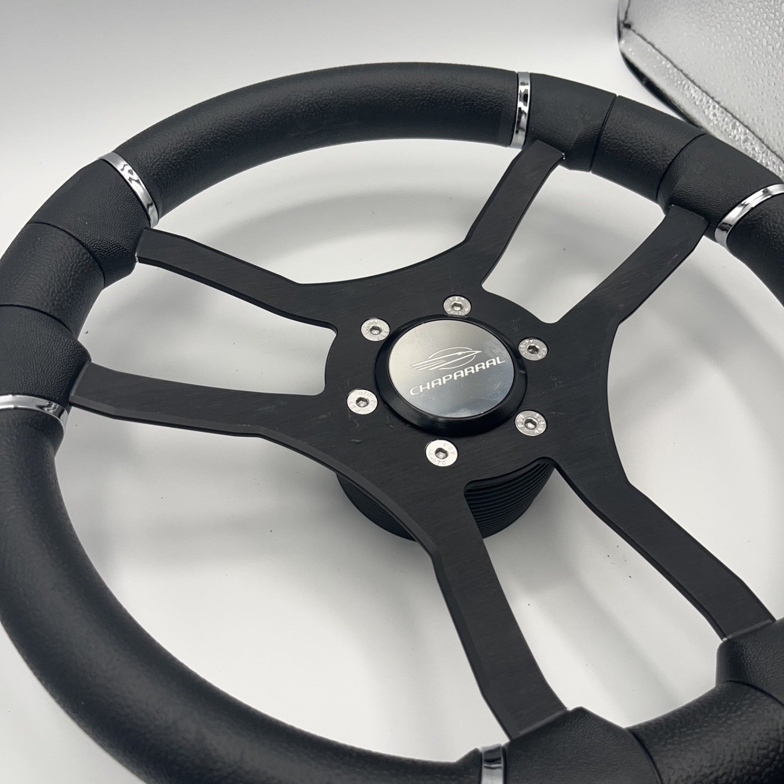 Malera Boat Steering Wheel Black Aluminum Spokes | Chaparral Boats