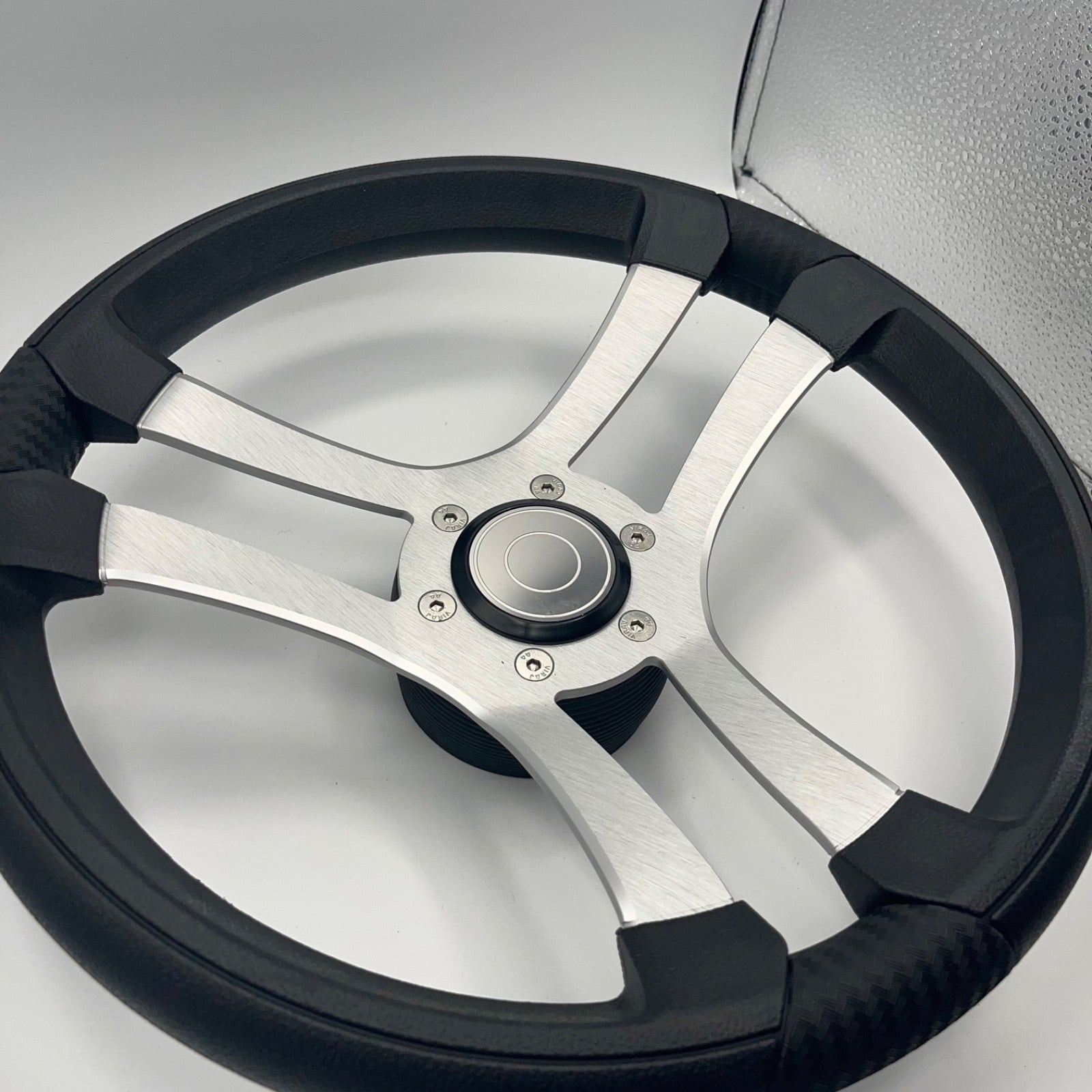 Benaco Boat Steering Wheel Brushed Aluminum Spokes | Target Snap-in