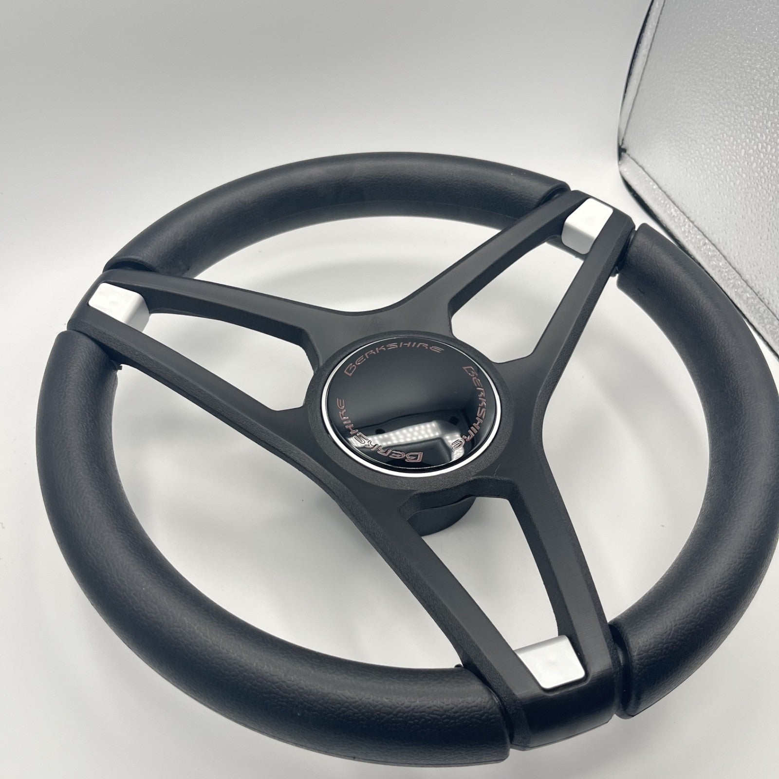 Molino Black w/Soft Touch Urethane Rim Boat Steering Wheel | Berkshire Boats