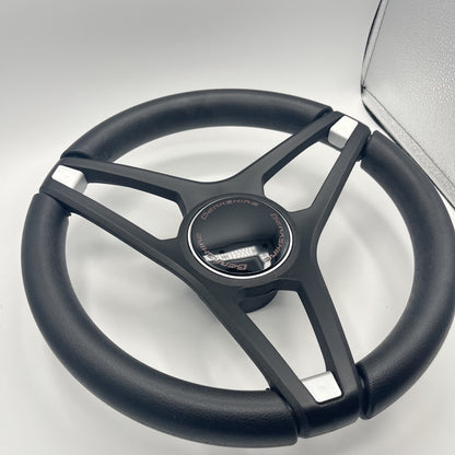 Molino Black w/Soft Touch Urethane Rim Boat Steering Wheel | Berkshire Boats