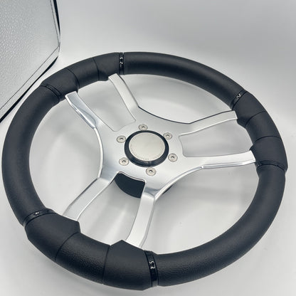Malera Boat Steering Wheel Chrome Spokes | Snap-in Stainless Bennington