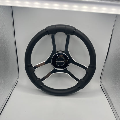 Malera Boat Steering Wheel Chrome Spokes | ABS Chrome Dome - Gussi SS Center