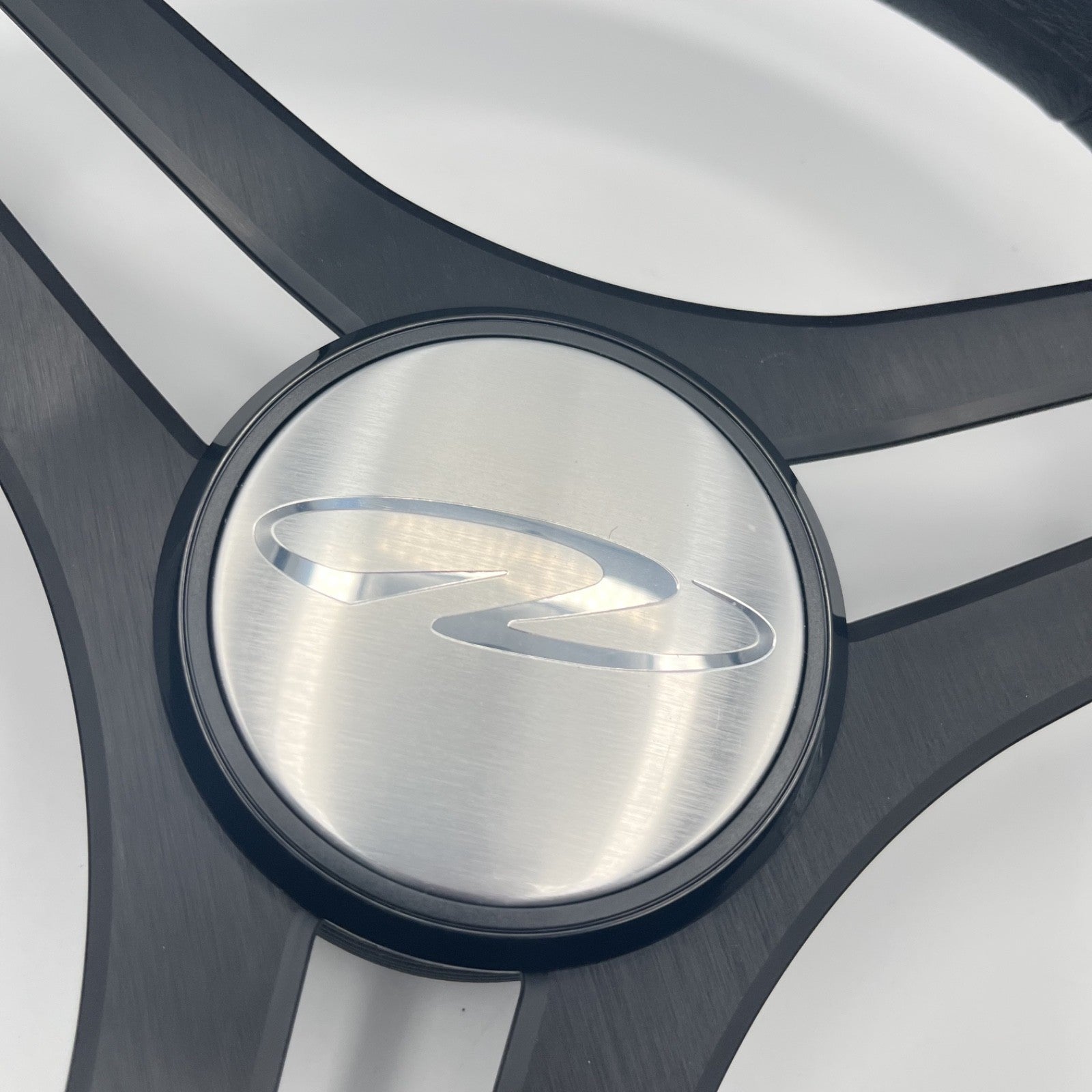 Molinara Marine Steering Wheel Black Brushed Alum Spokes | Regal