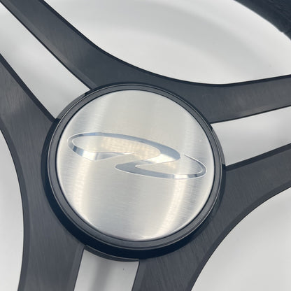 Molinara Marine Steering Wheel Black Brushed Alum Spokes | Regal