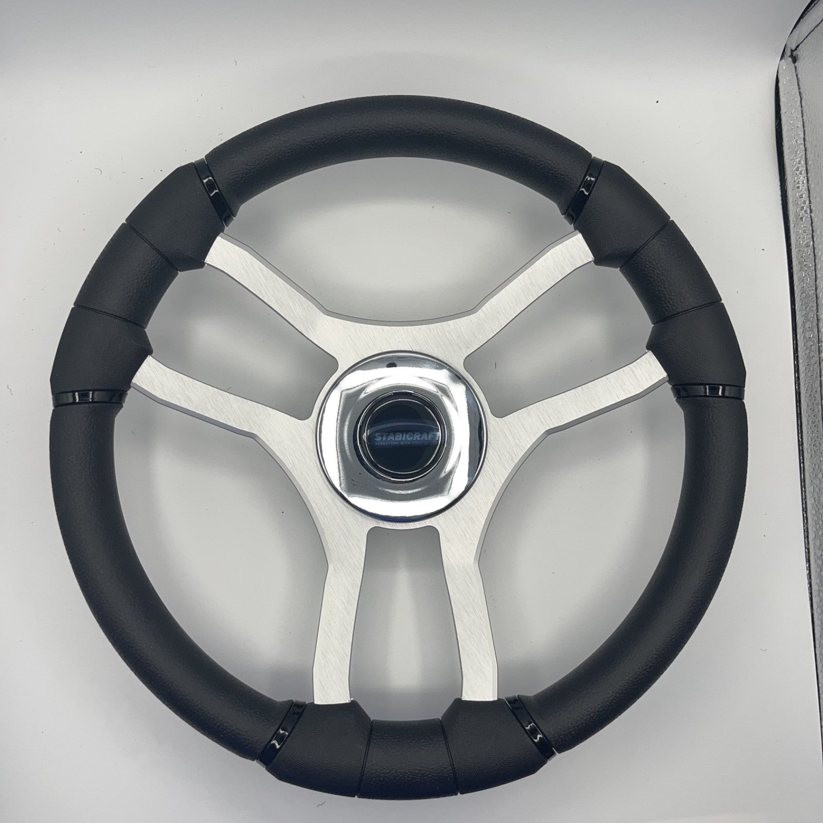 Malera Boat Steering Wheel Brushed Aluminum Spokes | Stabicraft