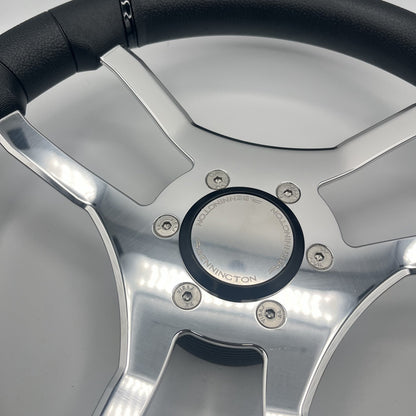 Malera Boat Steering Wheel Chrome Spokes | Snap-in Stainless Bennington
