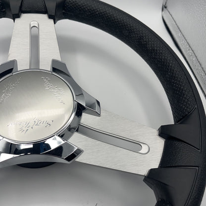 Model 15 Marine Steering Wheel Brushed Aluminum Spokes | SunChaser