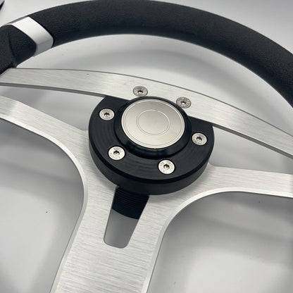 Badia Boat Steering Wheel Brushed Aluminum Spokes | Target Snap-in