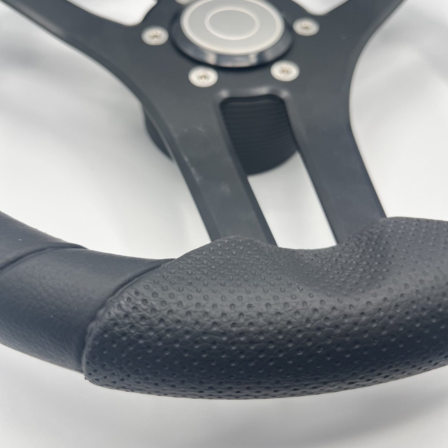 Molinara Marine Steering Wheel Black Brushed Alum Spokes | Target Style
