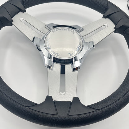 Model 15 Marine Steering Wheel Brush Alum Spokes | Smokercraft Chrome