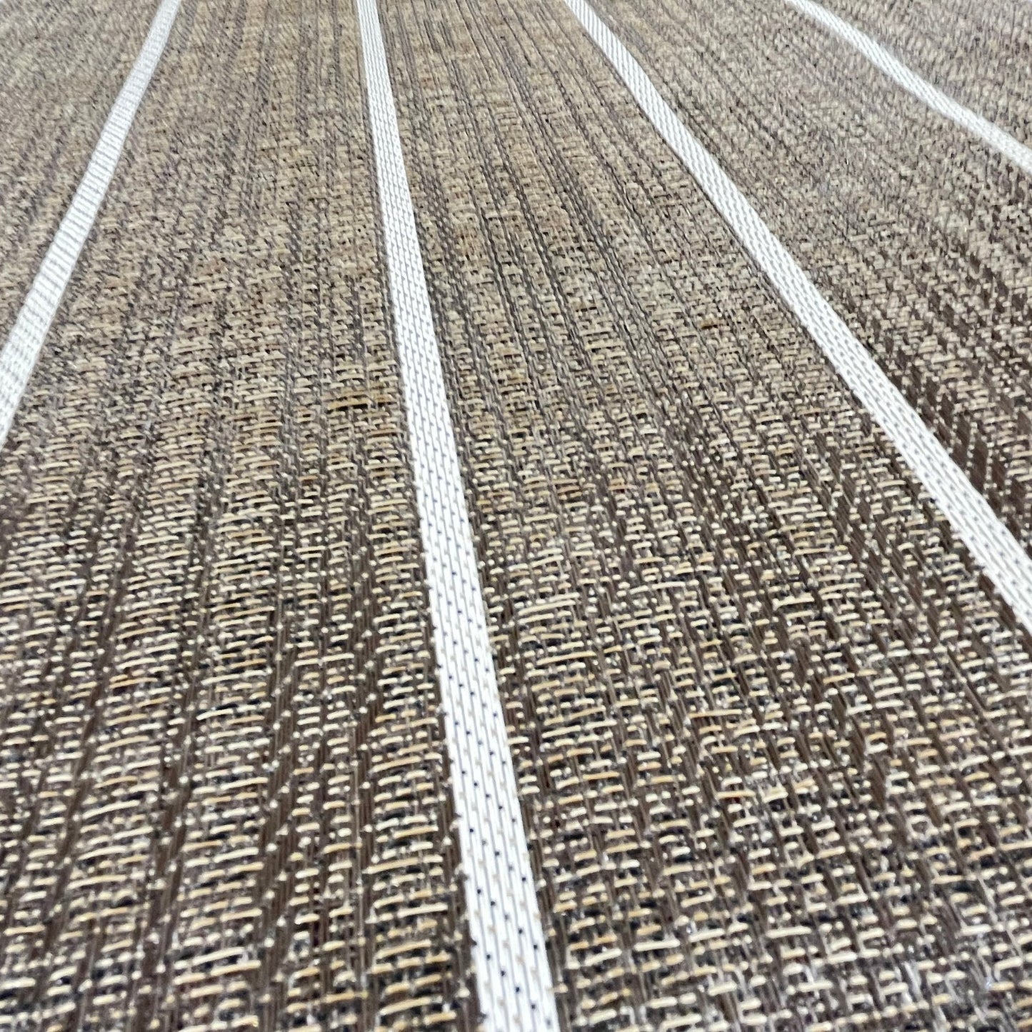 Woven Vinyl | Elmwood Teak - Leather Bound | 8'6" Wide | Choose Your Length