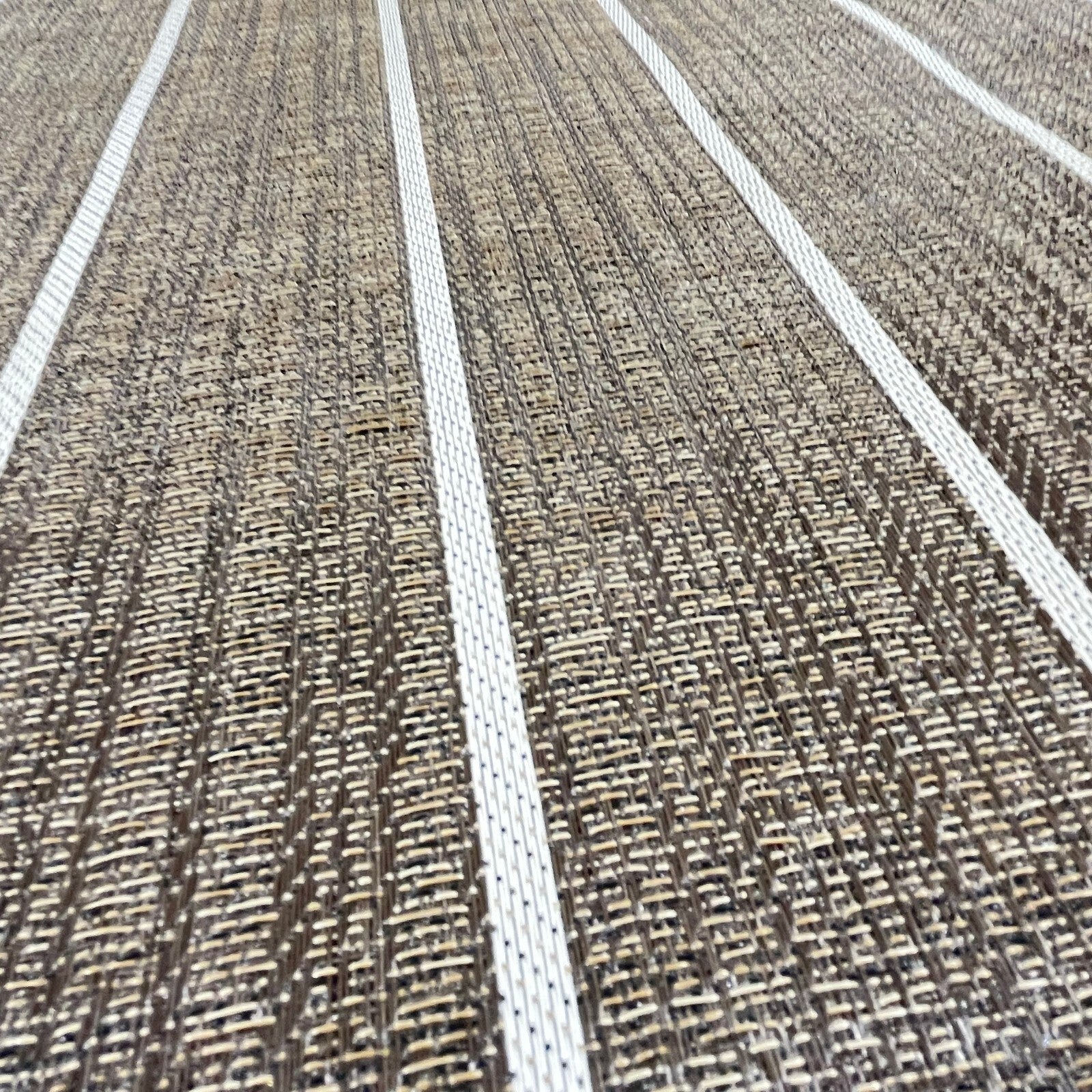 Woven Vinyl | Elmwood Teak - Leather Bound | 8'6" Wide | Choose Your Length