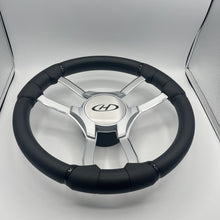 Malera Boat Steering Wheel Chrome Spokes | Harris Kayot Gray Star
