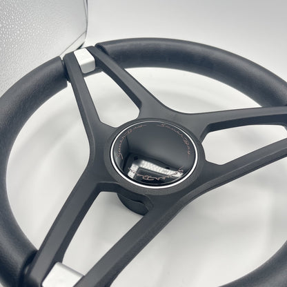 Molino Black w/Soft Touch Urethane Rim Boat Steering Wheel | South Bay Boats