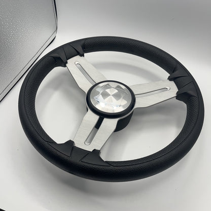 Model 15A Marine Steering Wheel Brushed Alum Spokes | Stingray Boats Cap