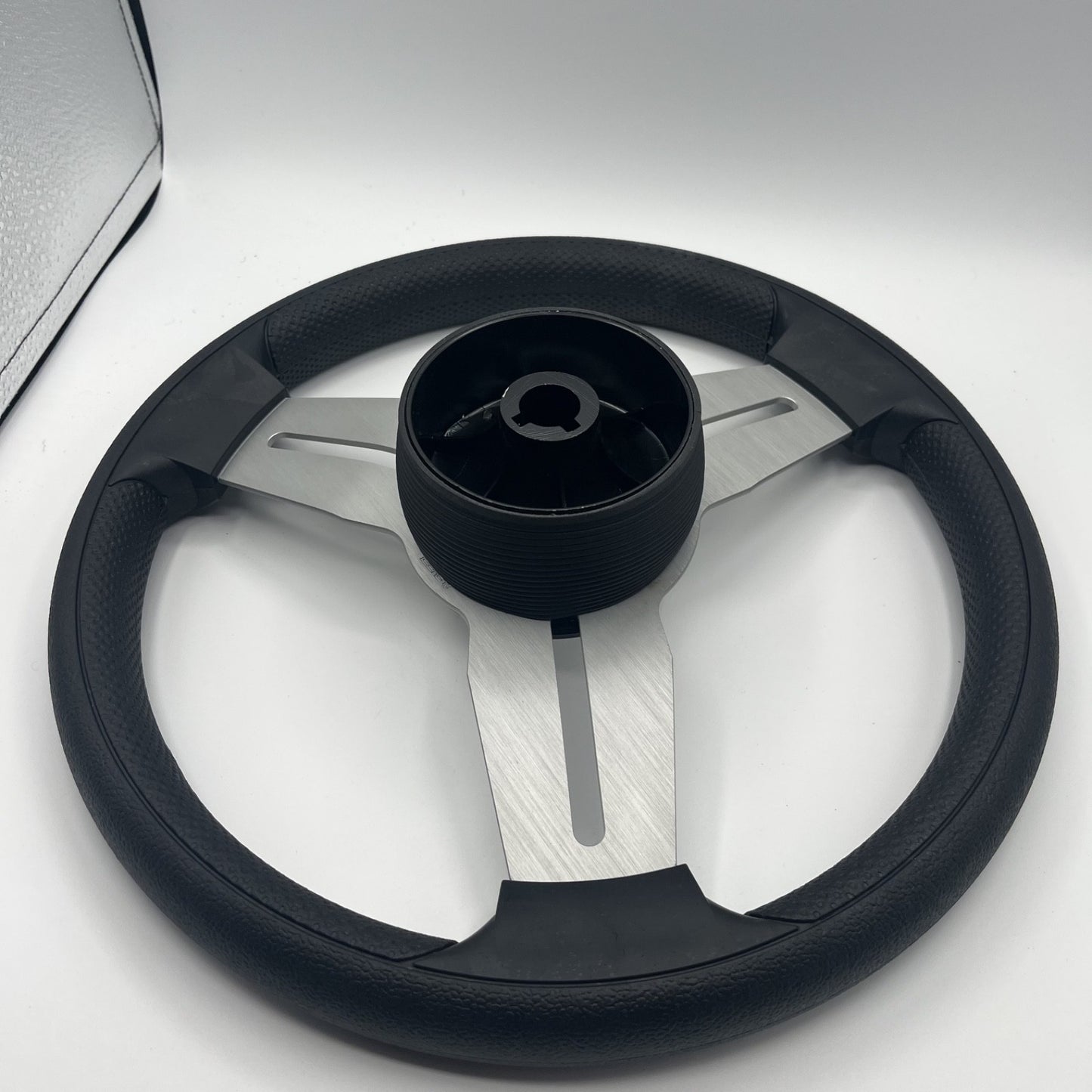Model 15 Marine Steering Wheel Brush Alum Spokes | Silver Dome