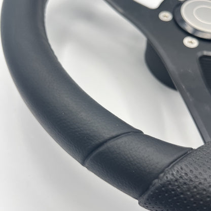 Molinara Marine Steering Wheel Black Brushed Alum Spokes | Target Style