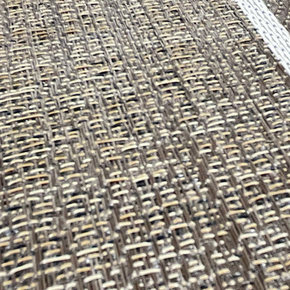 Woven Vinyl | Elmwood Teak - Leather Bound | 8'6" Wide | Choose Your Length