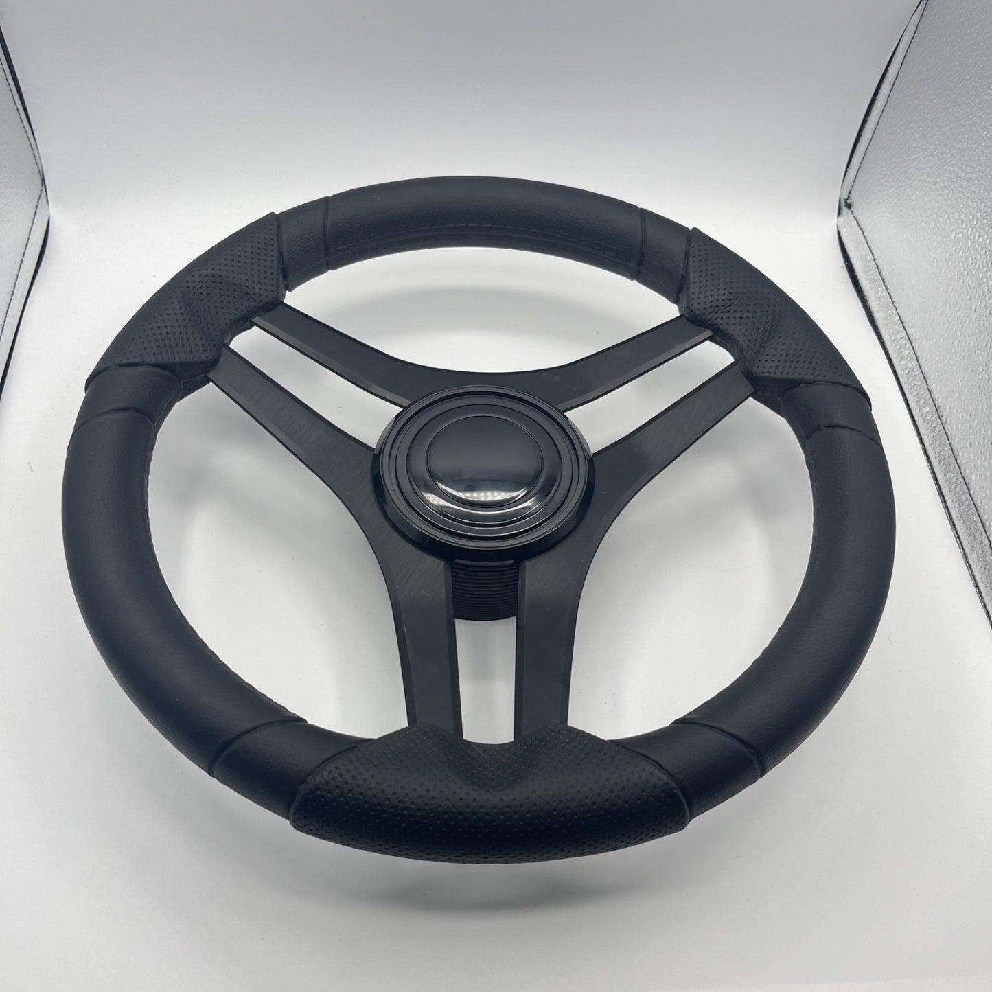 Molinara Marine Steering Wheel Black Brushed Alum Spokes | Lg Black Target