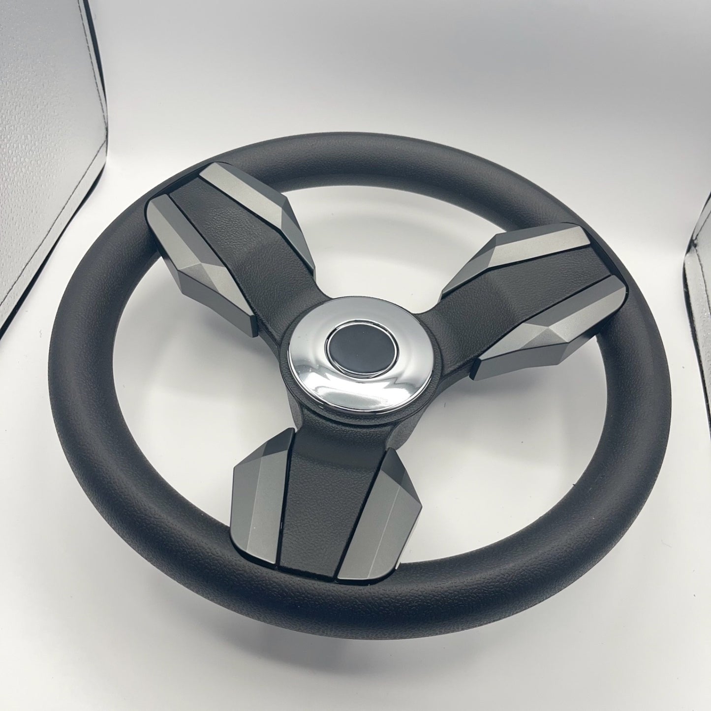 Collina Boat Steering Wheel Dark Gray Inserts - Stingray - Keyed ONLY