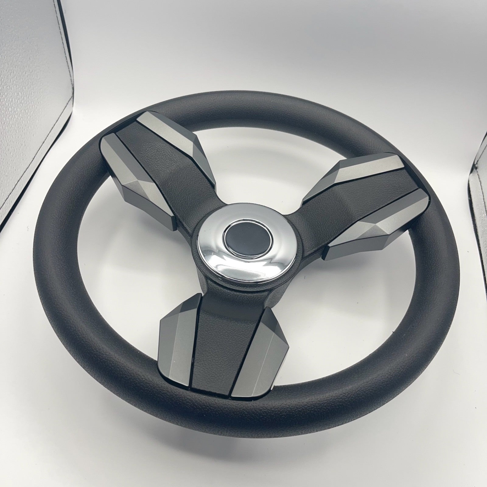 Collina Boat Steering Wheel Dark Gray Inserts - Stingray - Keyed ONLY