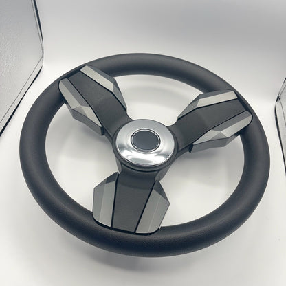 Collina Boat Steering Wheel Dark Gray Inserts - Stingray - Keyed ONLY