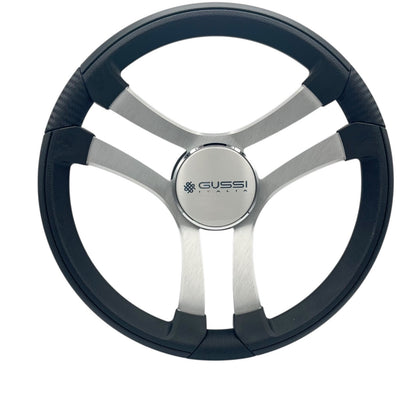 Benaco Boat Steering Wheel Brushed Aluminum Spokes