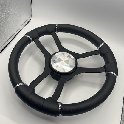 Malera Boat Steering Wheel Black Aluminum Spokes | Stingray