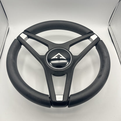 Molino Black & Silver Accents Golf Cart Steering Wheel fits AYRO EV Cart