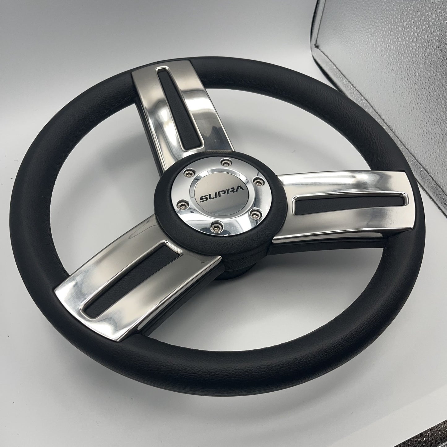 Gussi Italia Marine Steering Wheel Stainless Steel Spokes Soft Touch Rim | Supra