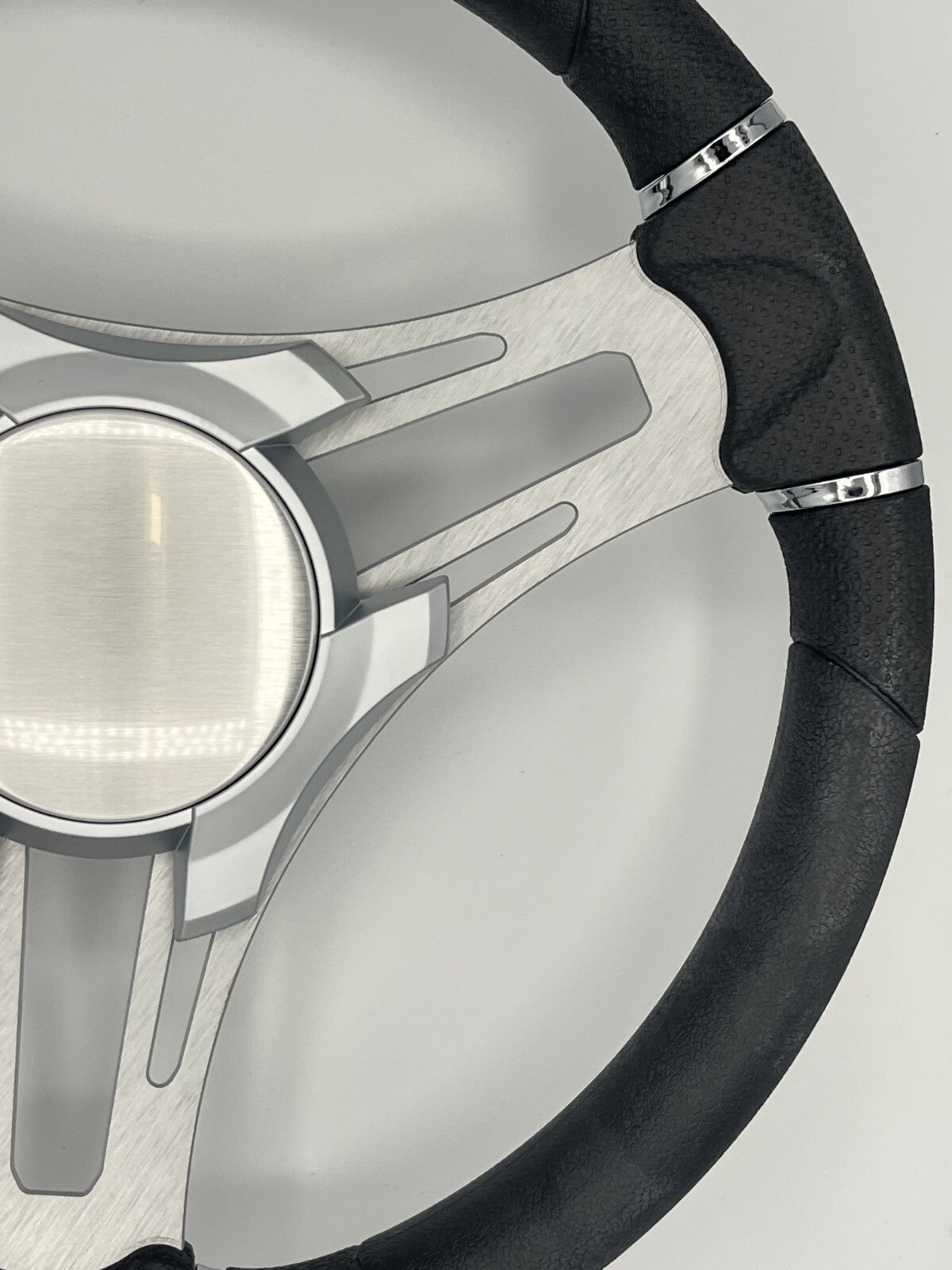 Verona Boat Steering Wheel Brushed Aluminum Spokes | Plain