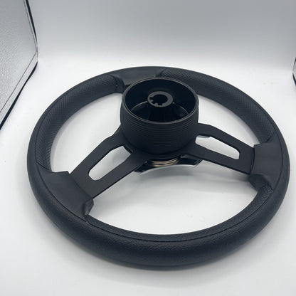 Gussi Italia Boat Model 15 Steering Wheel Black Brushed Alum Spokes | Sil Harris