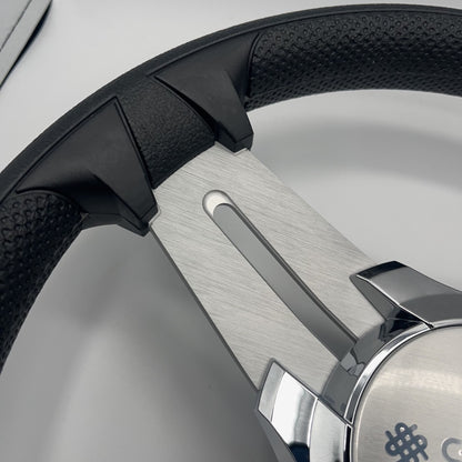 Model 15A Marine Steering Wheel Brushed Alum Spokes | Gussi Italia Cap