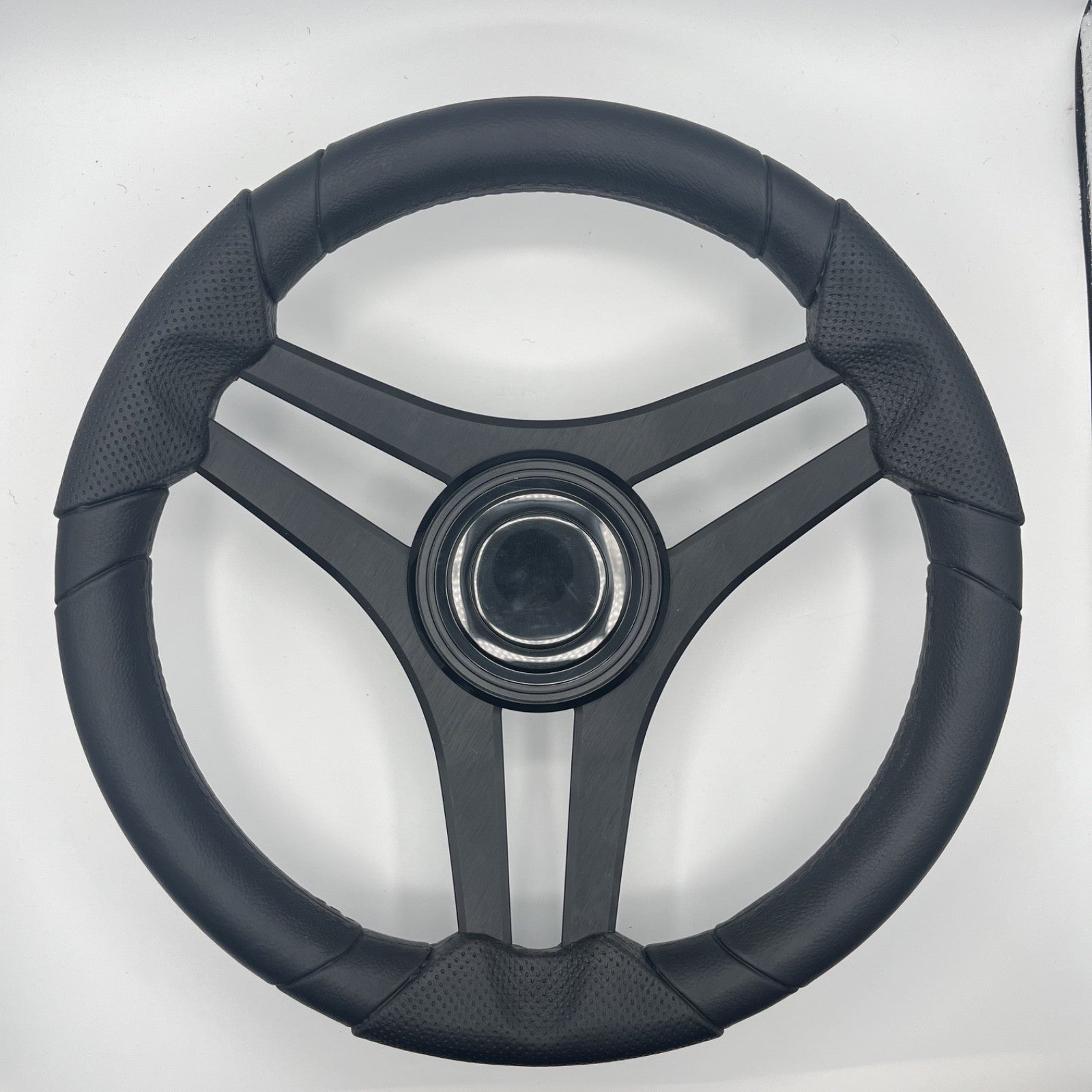 Molinara Marine Steering Wheel Black Brushed Alum Spokes | Lg Black Target