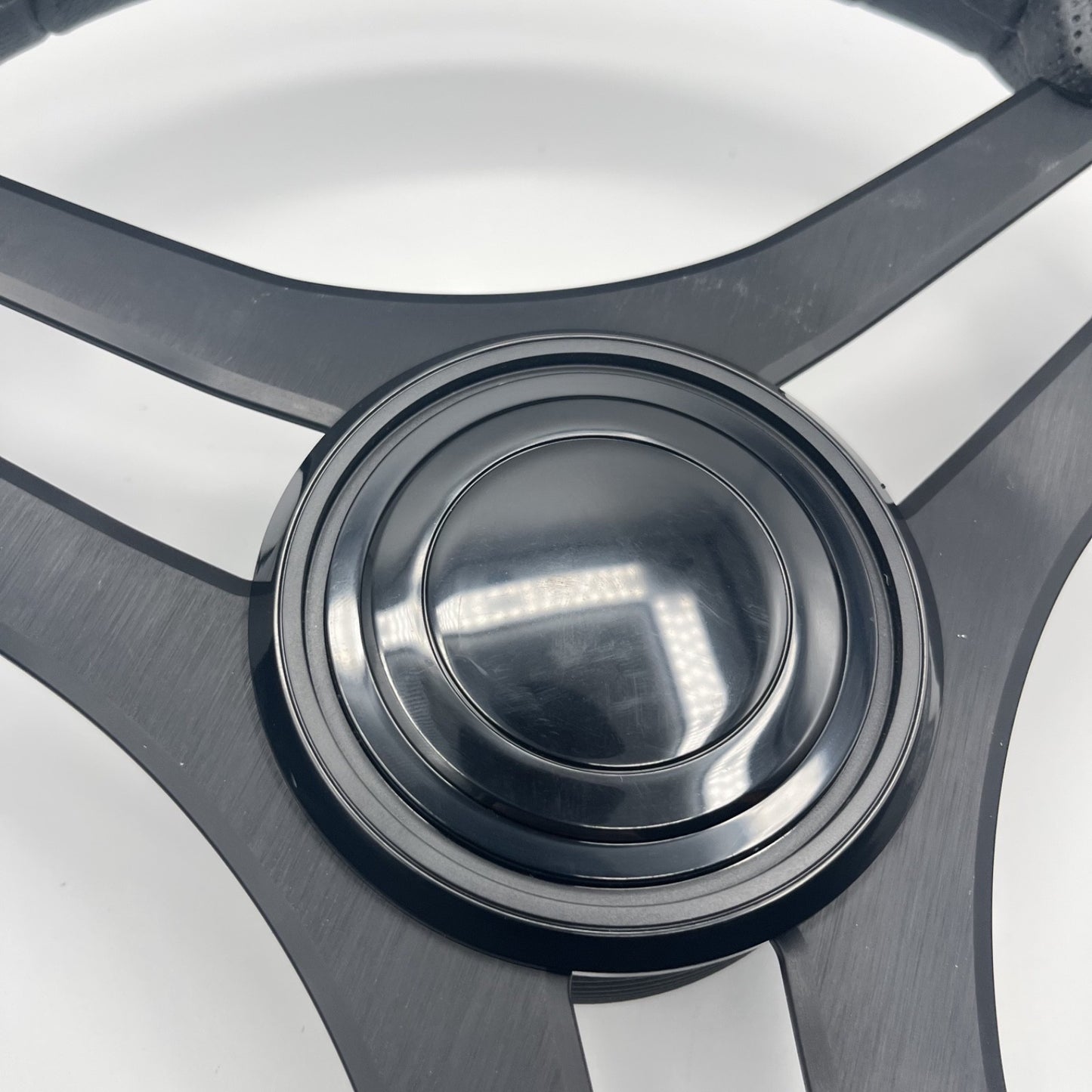 Molinara Marine Steering Wheel Black Brushed Alum Spokes | Lg Black Target
