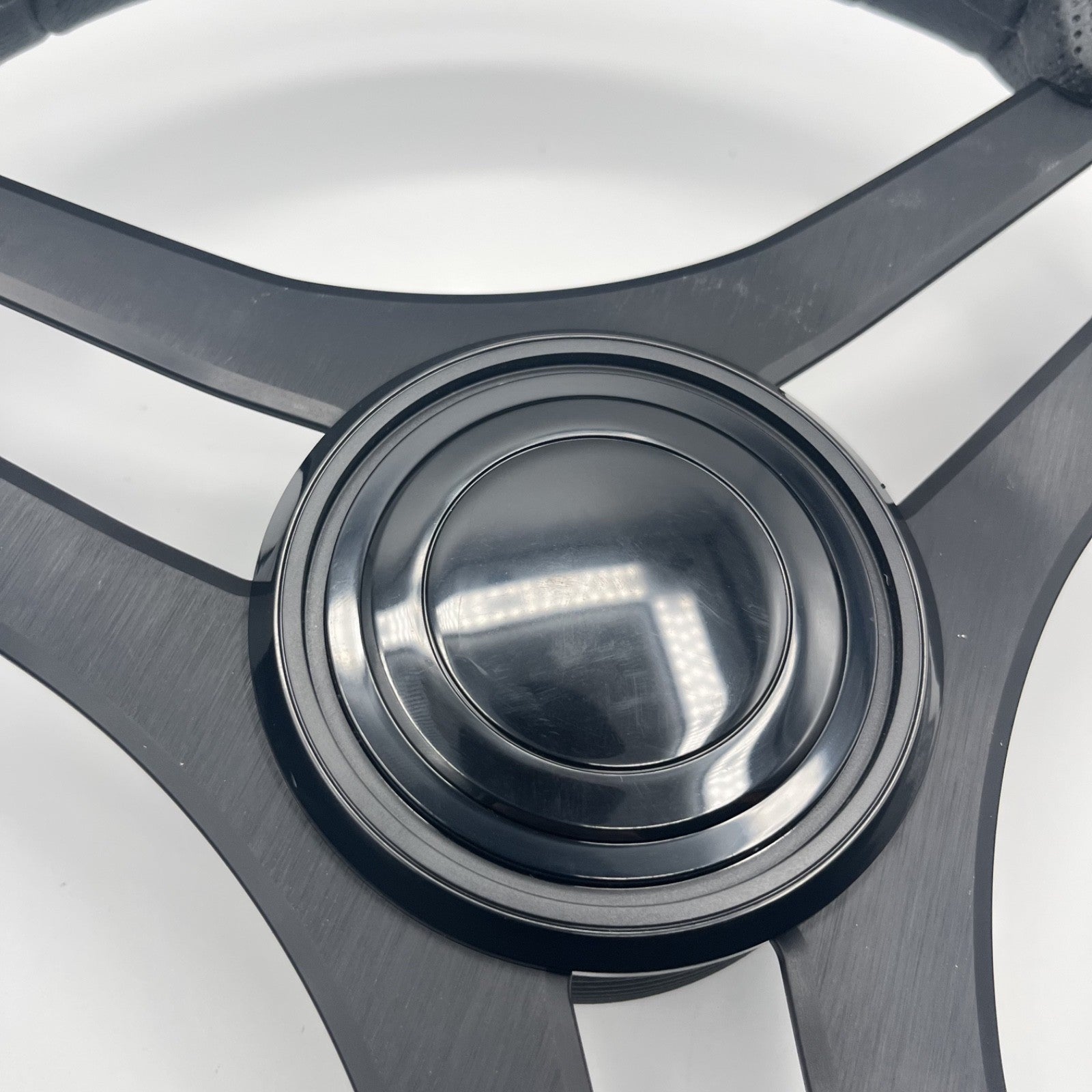 Molinara Marine Steering Wheel Black Brushed Alum Spokes | Lg Black Target