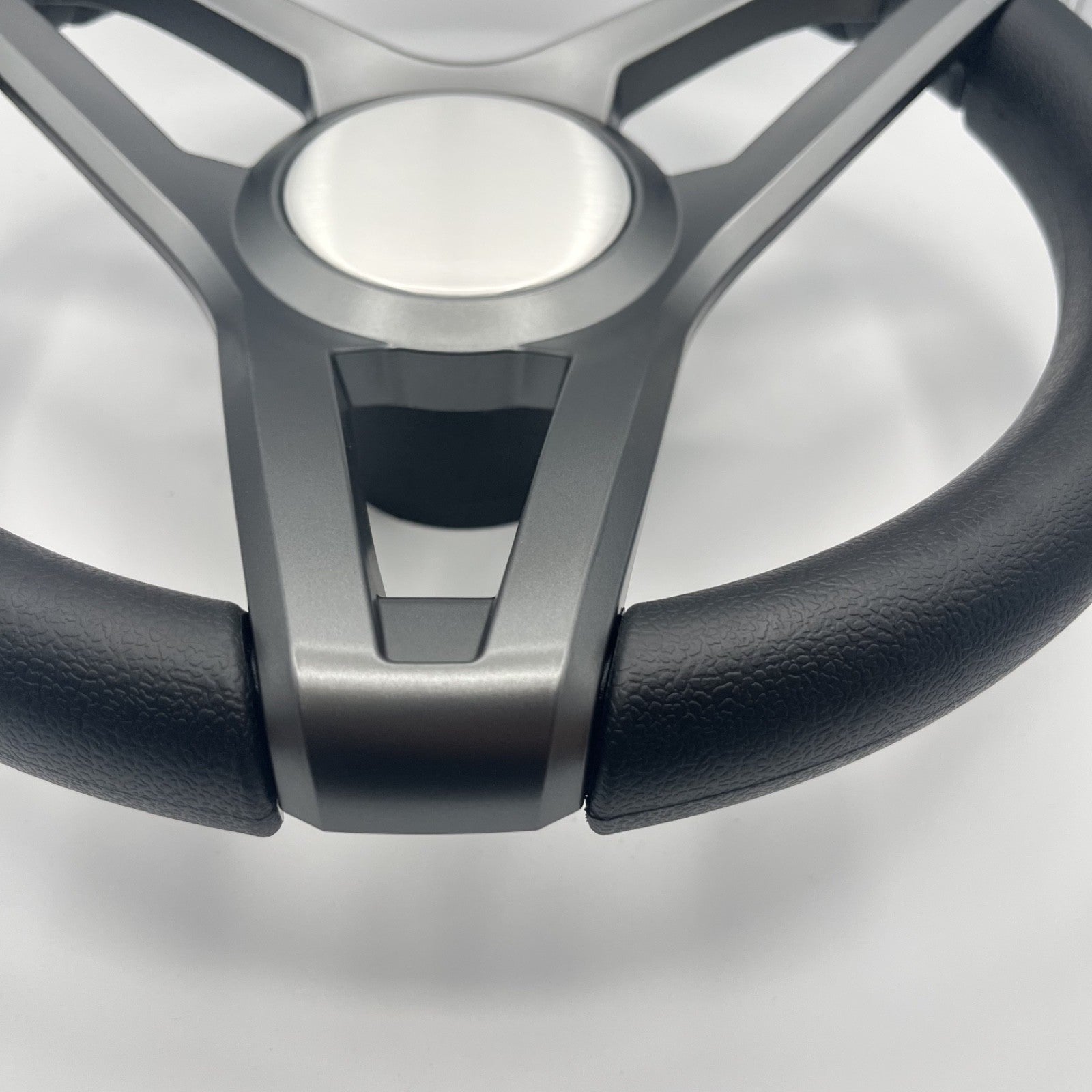 Molino Gray w/Soft Touch Urethane Rim Boat Steering Wheel | Plain