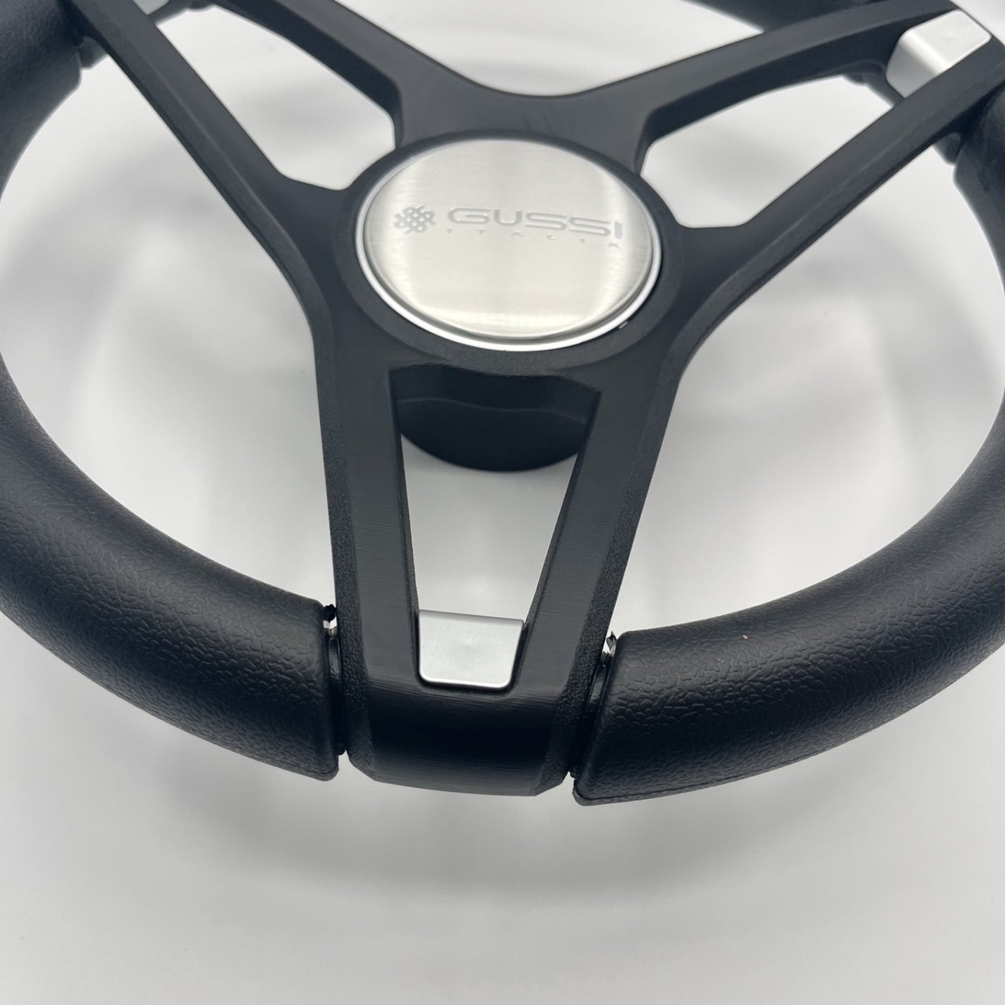 Molino Black w/Soft Touch Urethane Rim Boat Steering Wheel | Gussi