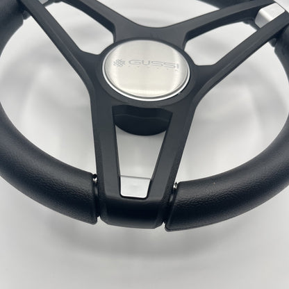 Molino Black w/Soft Touch Urethane Rim Boat Steering Wheel | Gussi