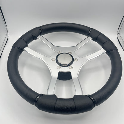 Malera Boat Steering Wheel Chrome Spokes | Snap-in Stainless Bennington