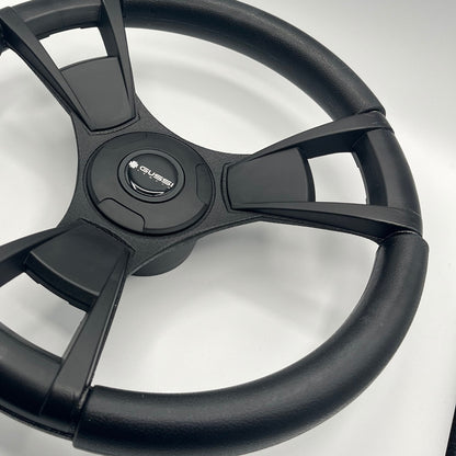 Model M13K Black Boat Steering Wheel Soft Touch Rim ABS Spokes | Gussi Italia