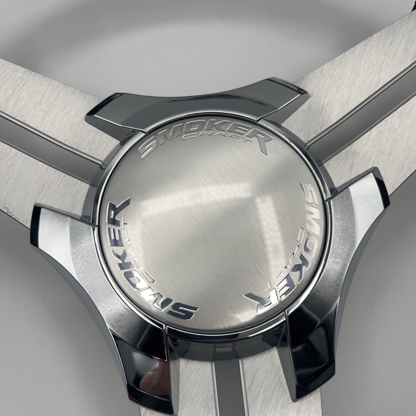 Model 15 Marine Steering Wheel Brushed Aluminum Spokes | Smokercraft