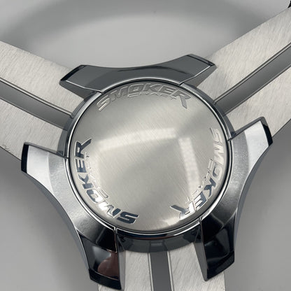 Model 15 Marine Steering Wheel Brushed Aluminum Spokes | Smokercraft