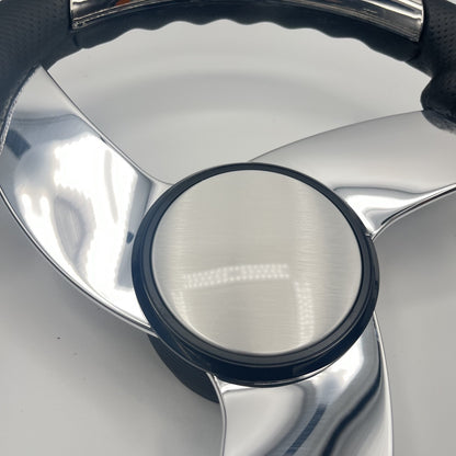 Model M533 Boat Steering Wheel Polished Alum Spoke | Plain